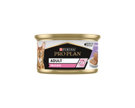 PRO PLAN® DELICATE Mousse, rich in turkey 24x85g